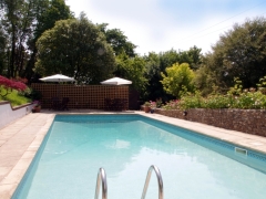 Outdoor heated swimming pool