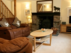 Sitting room with woodburner